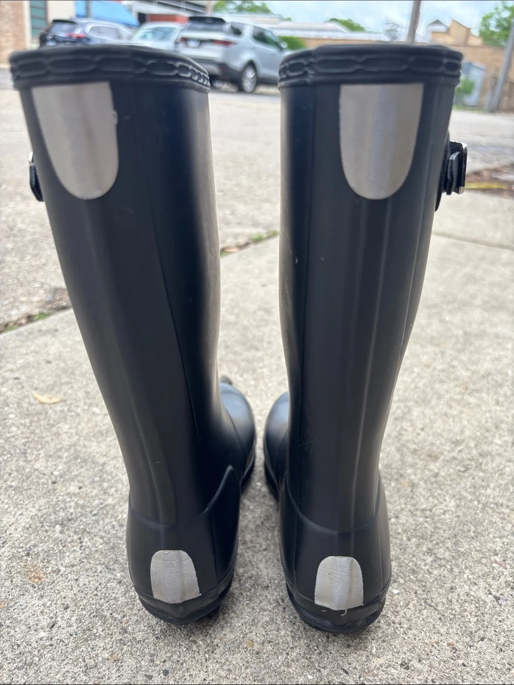 Hunter Rain Boots Tall Youth Size 4 Black Waterproof UNISEX